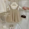🧸 Set Váy Yếm Vintage "Brownie Sugar" – Phong Cách Hàn Quốc Nhẹ Nhàng 🧸