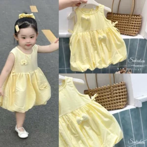🍋 Váy Bí Lemon Summer – Rạng Rỡ & Đáng Yêu Cho Bé 🍋