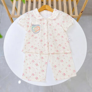 Bộ đồ bé gái dễ thương cổ sen PIJAMA 2026