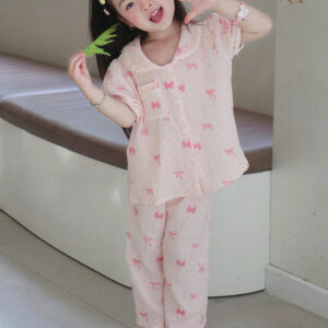 Bộ đồ bé gái dễ thương cổ sen PIJAMA 2026